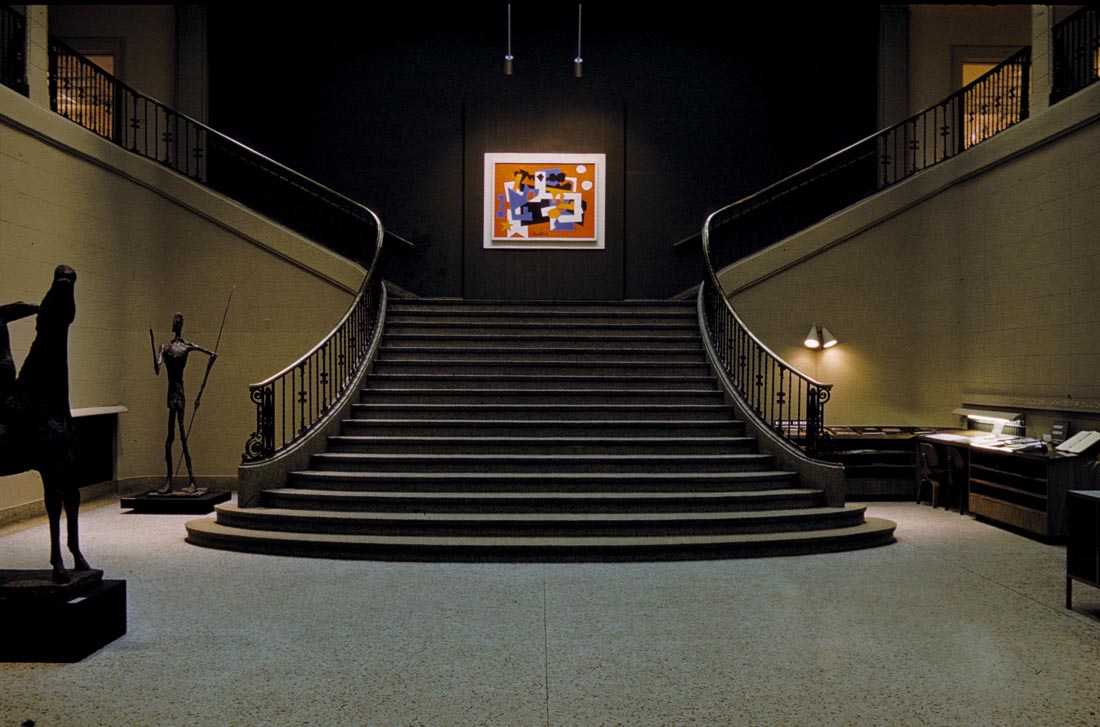 "Colonial Cubism" by Stuart Davis on the Grand Staircase, 1957