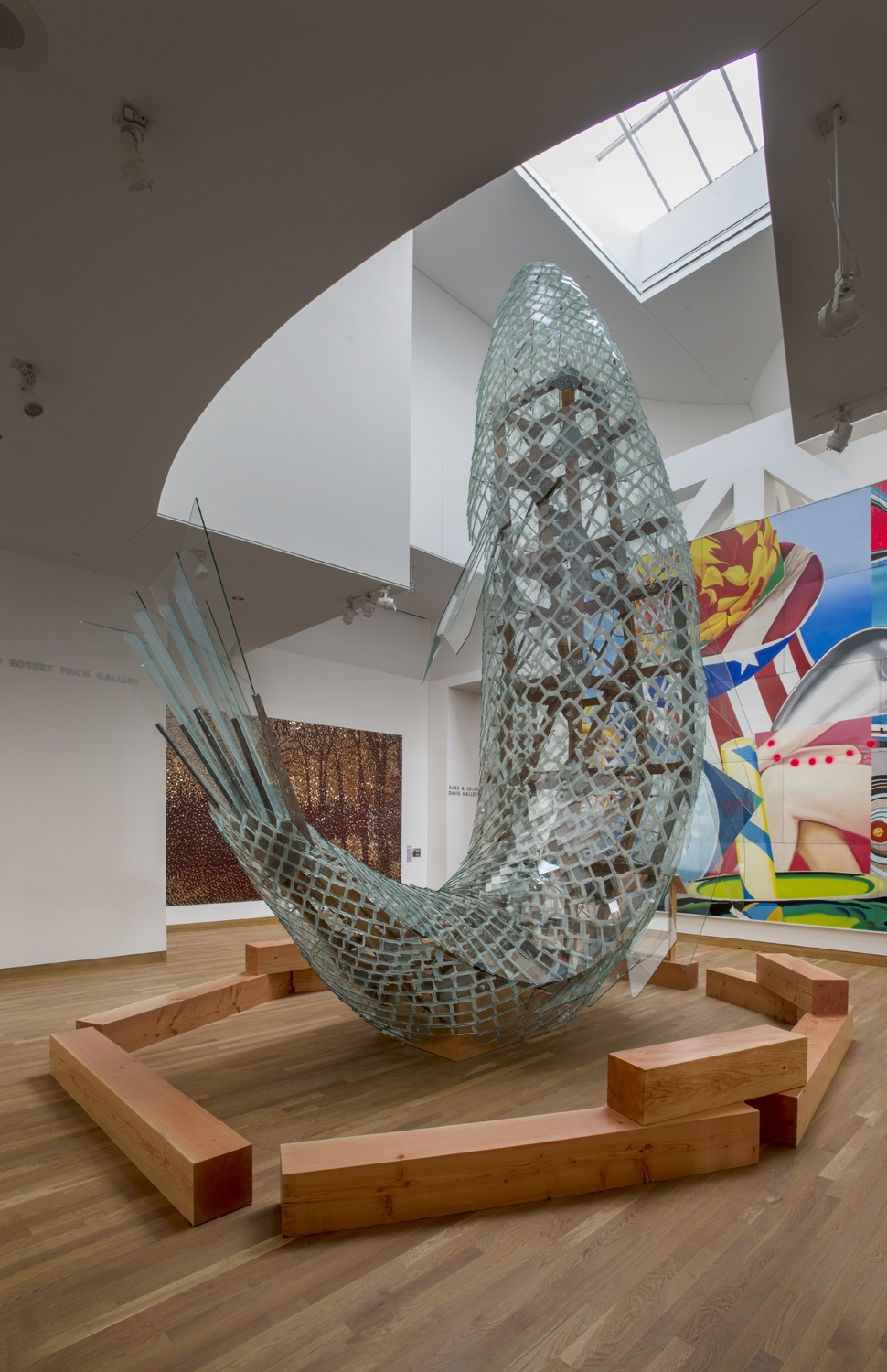 Frank Gehry, Standing Glass Fish, 1986, installed in the Weisman Museum at the University of Minnesota. Photo: Rik Sferra, February 15, 2016.