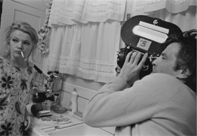 John Cassavetes and Gena Rowlands on the set of A Woman Under the Influence