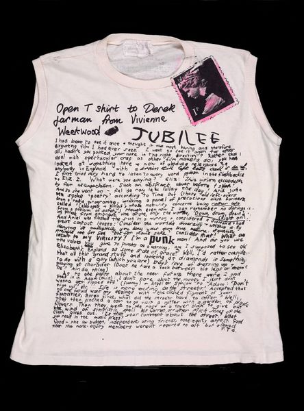 Vivienne Westwood's "Open T-Shirt to Derek Jarman", 1978. V&A Collection, London.