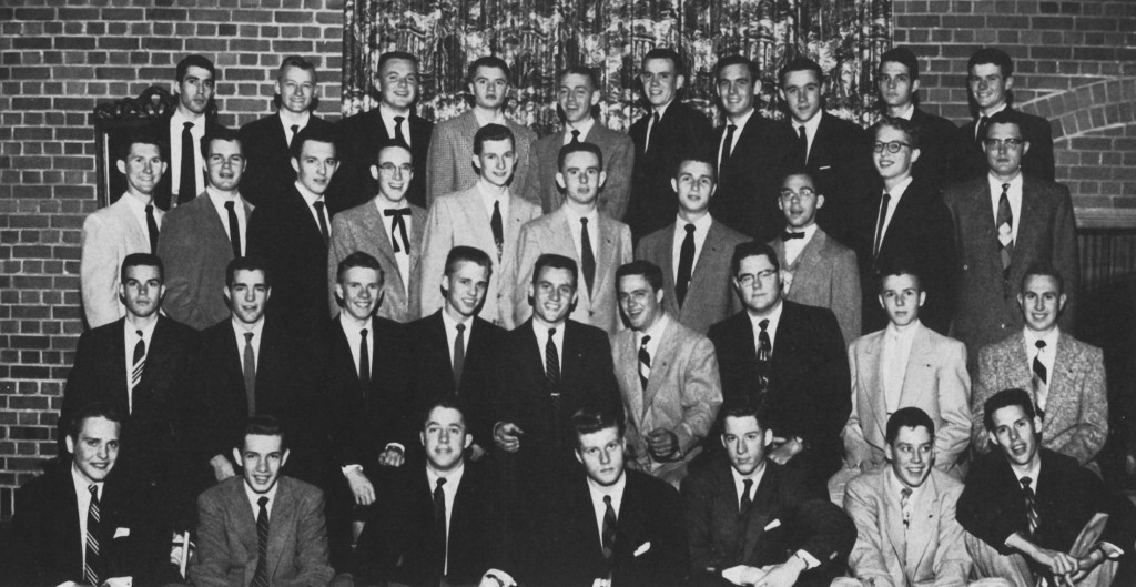 Robert Redford (front row, center) as a student at the University of Colorado at Boulder. Photo: UC-Boulder Alumni