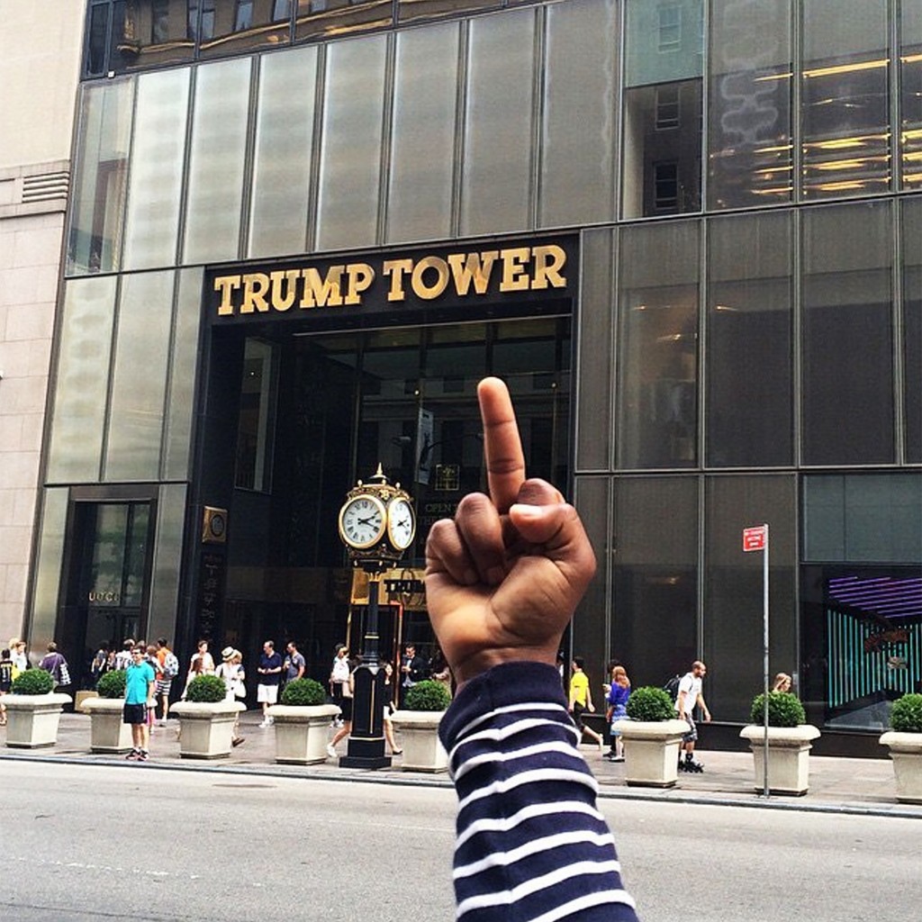 Dawit L. Petros, Salute to Donald's Fascist Demagoguery, 2015 / Courtesy the artist