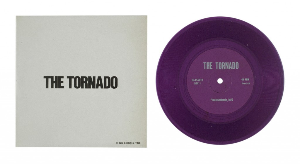Jack Goldstein, A Suite of Nine 7-Inch Records (The Tornado), 45-rpm records; pressed color vinyl with offset labels and sleeves, 1976. Walker Art Center, McKnight Acquisition Fund, 2014