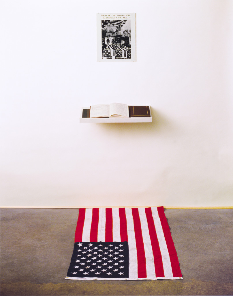 What is the Proper Way to Display a US Flag?, an installation for audience participation by Dread Scott